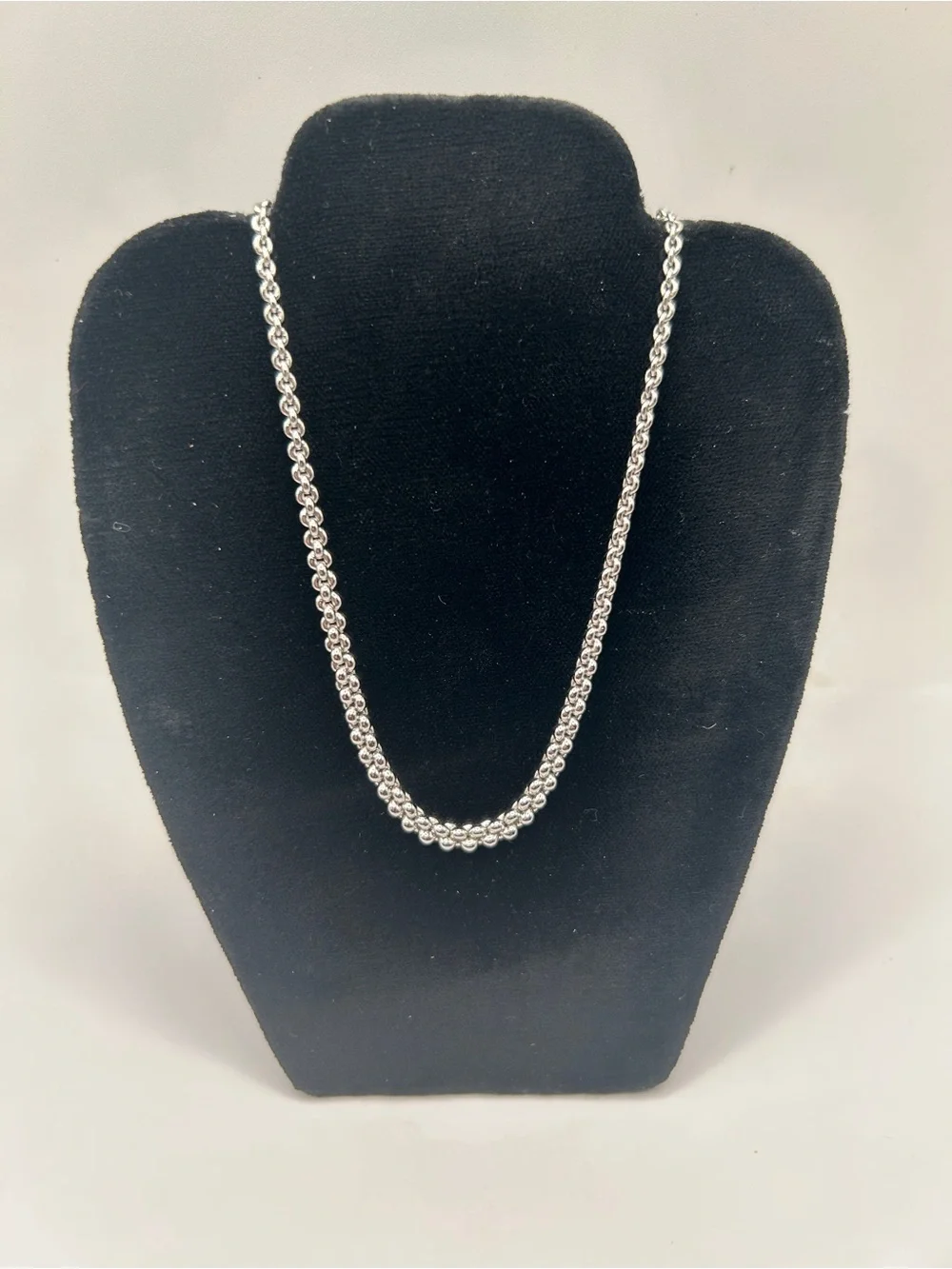 Monet Silver-Tone Double Beaded Chain Necklace - Women Jewelry